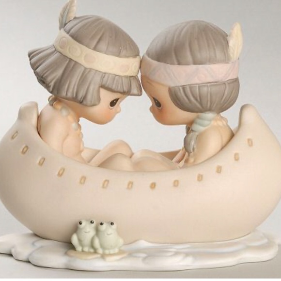 Enesco Precious Moments Many Moons in Same Canoe Blessum You 1998